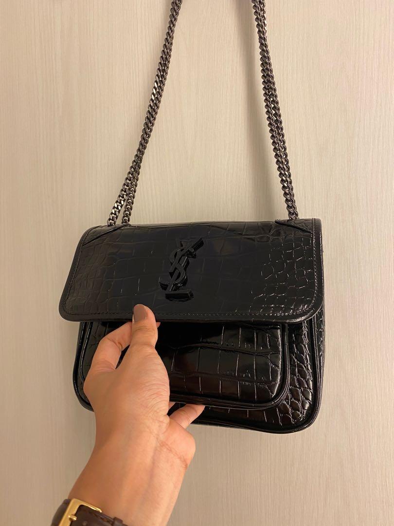 Authentic YSL Niki Croco, Luxury, Bags & Wallets on Carousell