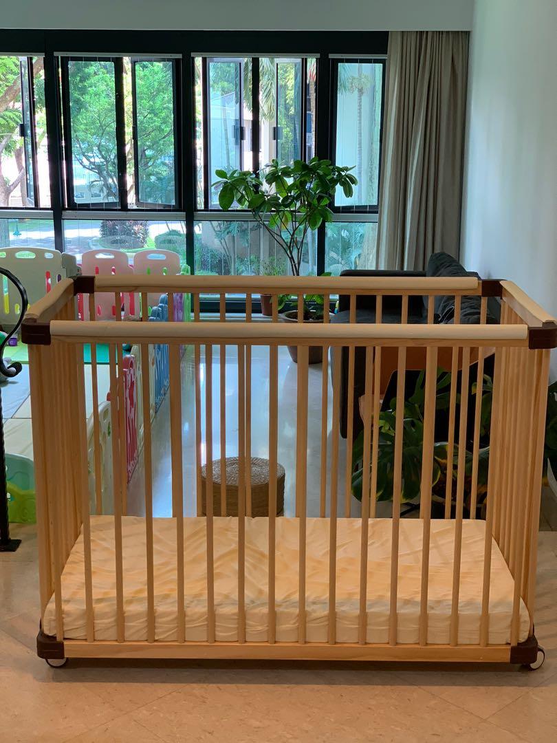 Beblum Lavo 5 baby cot convertible With mattress Babies Kids Baby Nursery Kids Furniture Cots Cribs on Carousell