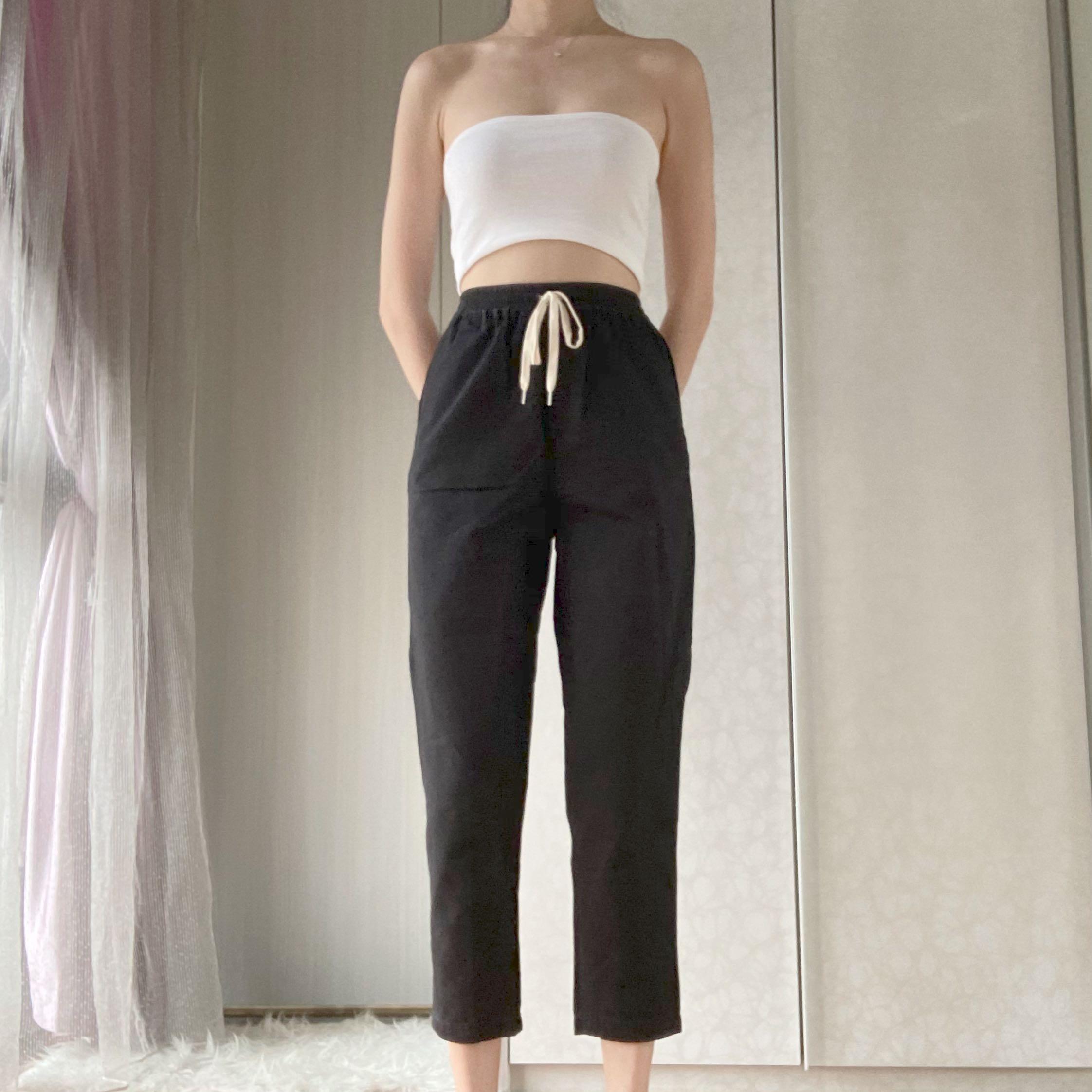 Black tie waist jeans Clearance