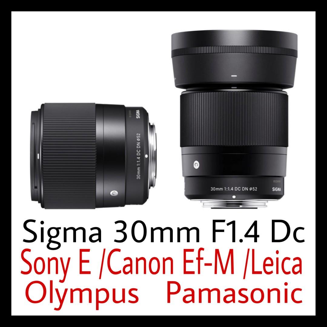 Bn Sigma 30mm F1 4 Dc Dn Contemporary Lens For Cano Ef M Sony E Mount And Panasonic Olympus Leica L Mount Photography Cameras Others On Carousell