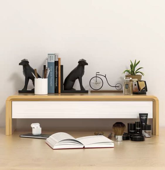 Desk Monitor Stand and Drawer, Furniture, Shelves & Drawers on Carousell