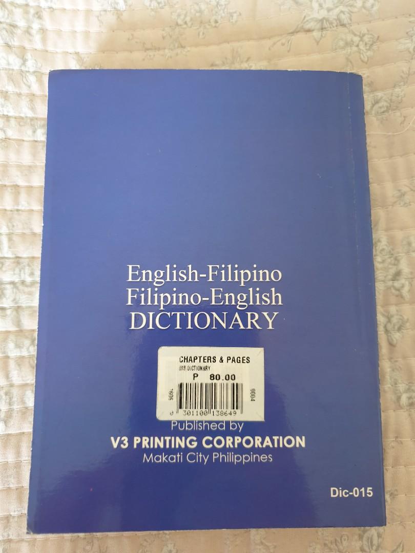 English-Filipino Dictionary (Category: Textbooks) located in Manila. Submitted by solariaaa (Listing ID 1055755522, Image 2). Description: •Brand New English-Filipino Dictionary •RFS: Need funds for school.