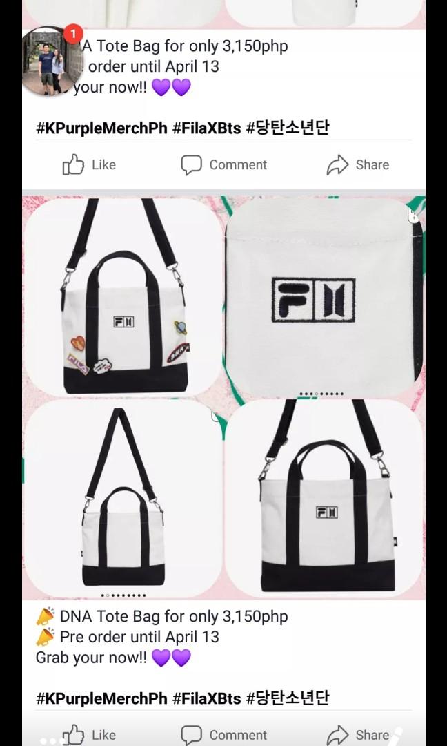 BTS FILA DNA TOTE BAG Hobbies Toys Memorabilia Collectibles K Wave on Carousell