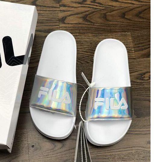 Fila hotsell slides holographic