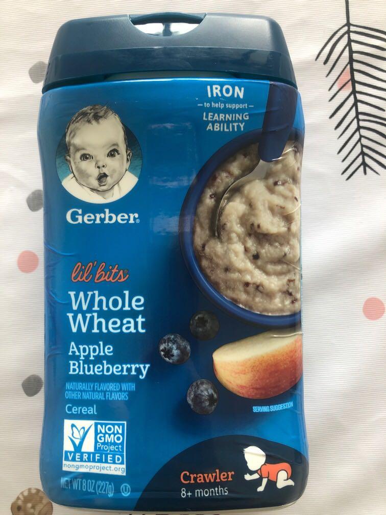 Gerber whole wheat Apple blueberry, Babies & Kids, Nursing & Feeding