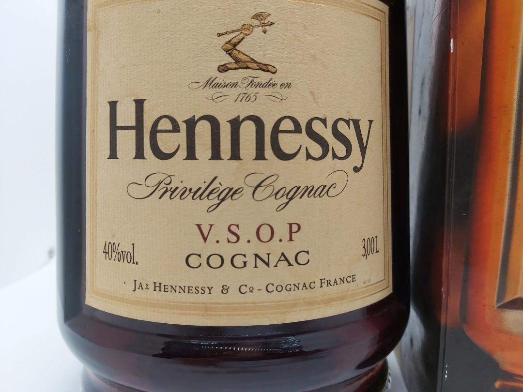 舊大支Hennessy Vsop 金頭3000ml, 嘢食& 嘢飲, 酒精飲料- Carousell