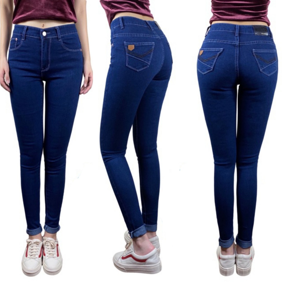 HIGH WAISTED JAG JEANS DENIM PANTS 