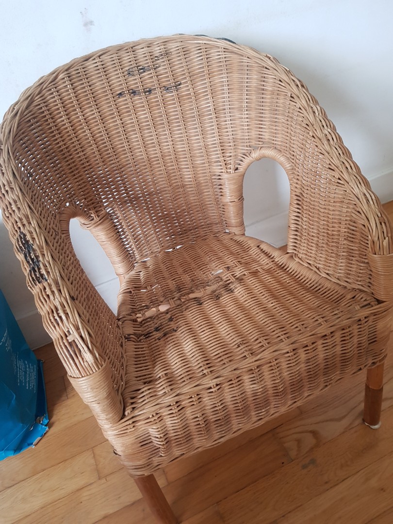 Ikea kid rattan chair, Babies & Kids, Baby Nursery & Kids Furniture ...