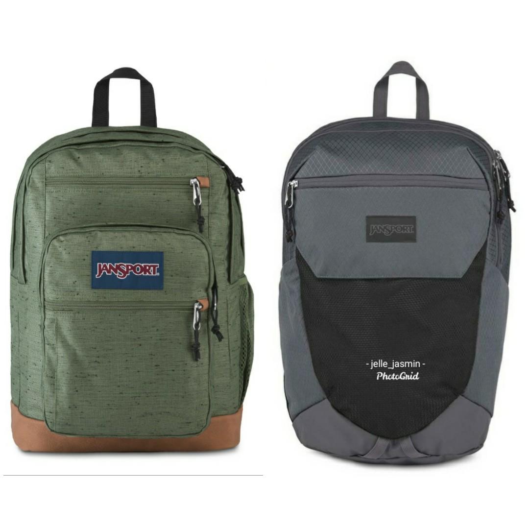 Jansport Civic Gray and Cool Student Muted Green Plain Weave Backpack Bag Men s Fashion Bags Backpacks on Carousell
