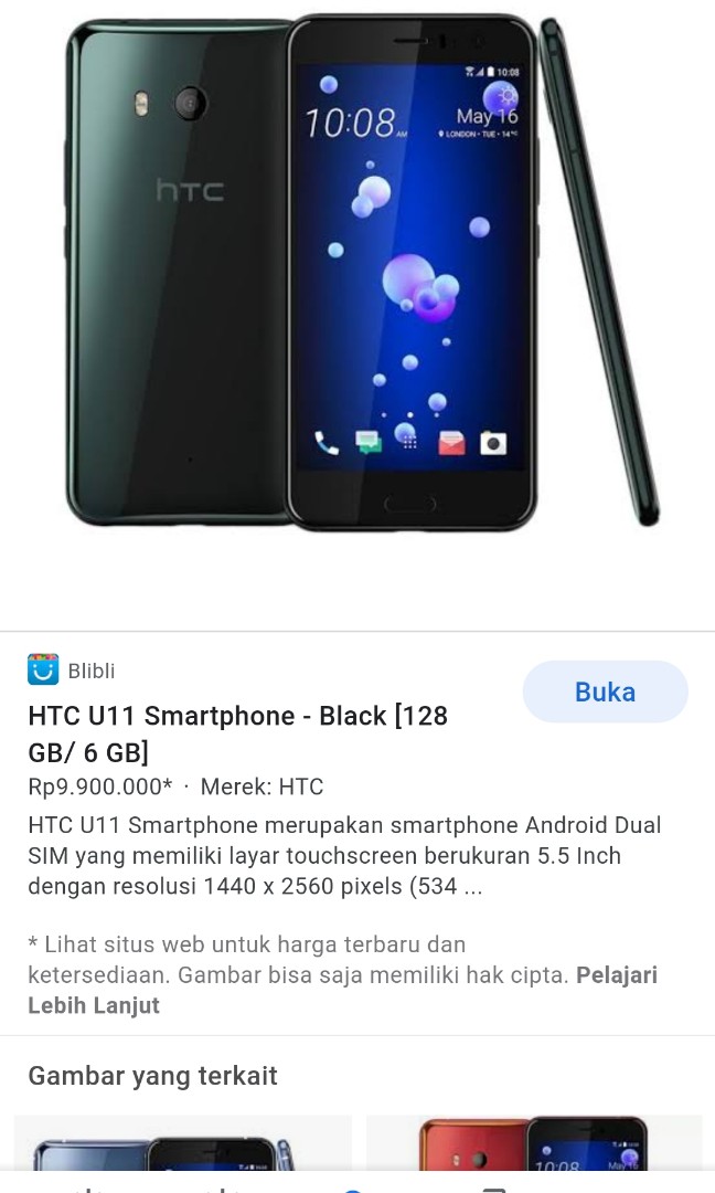 jual hp htc u11 6 128 dual simcard murahh