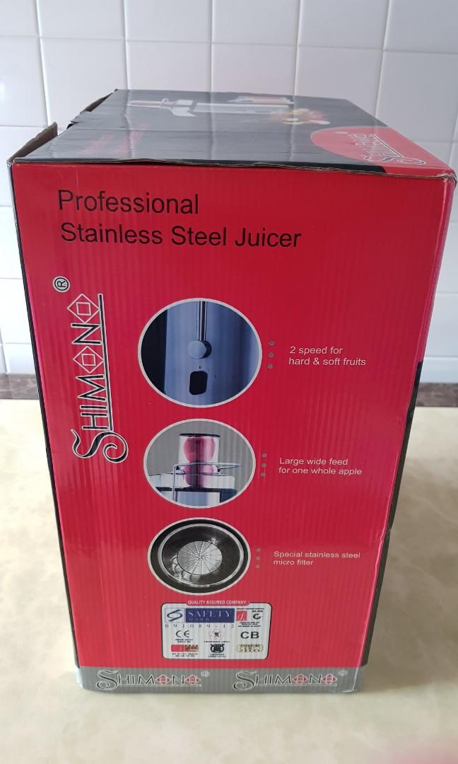 Juice Extractor SHIMONO PROFESSIONAL Stainless Steel Juicer 850W, Home Appliances, Kitchenware