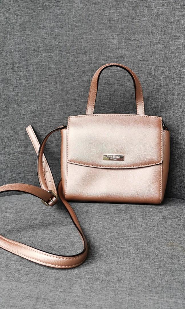 Kate Spade Laurel Way Mini Alisanne Rose Gold Crossbody Leather