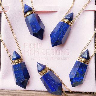 Lapis Lazuli Essential Oil/Perfume Bottle Necklace