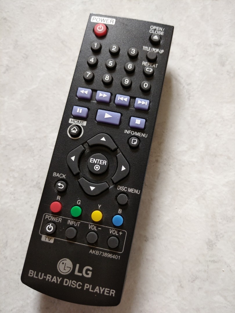 LG BluRay disc player remote control, Audio, Portable Audio