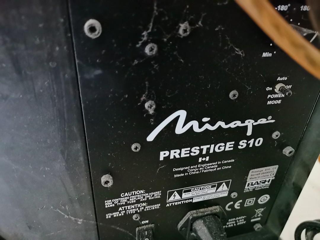 Mirage prestige s10 subwoofer store