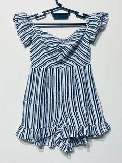 Miss Selfridge Stripes Playsuit