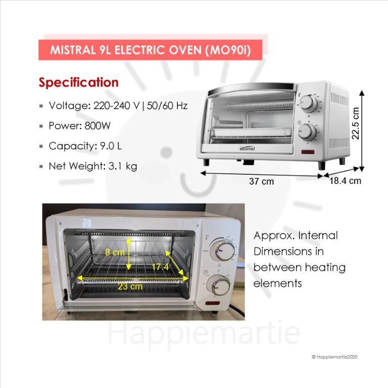 Mistral 9L Electric Toaster Oven [MO90i], TV & Home Appliances, Kitchen