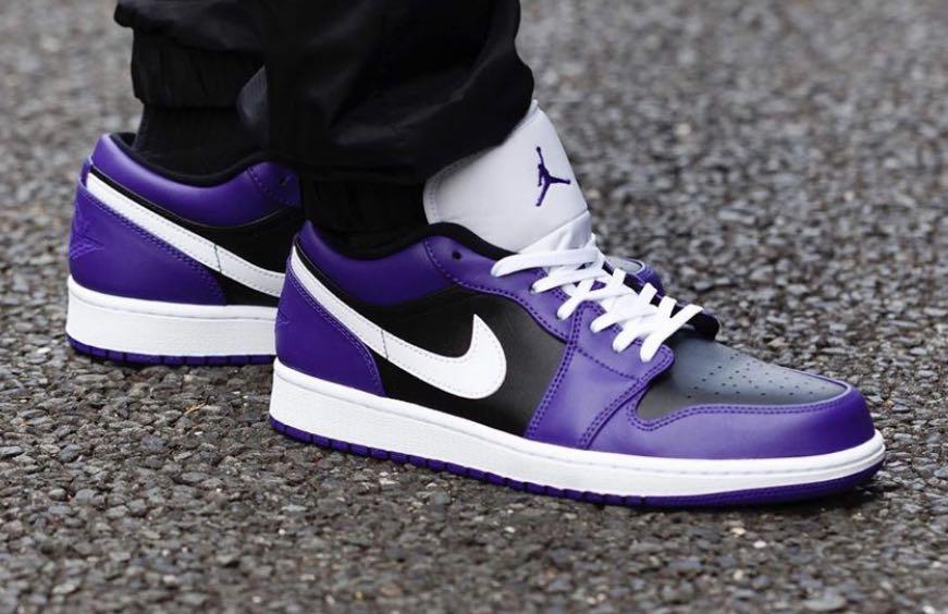 Air jordan 1 low black purple clearance