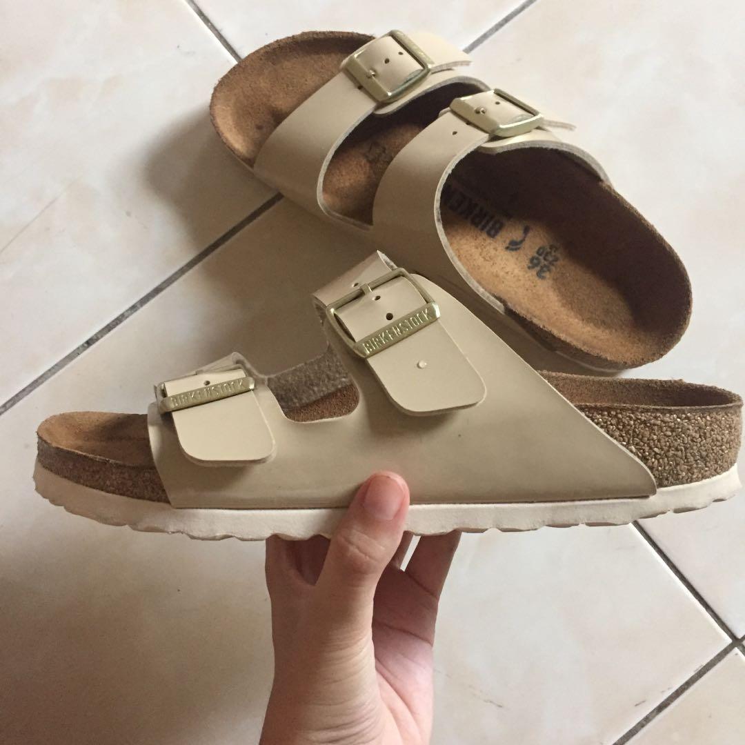 BIRKENSTOCK (MADE IN GERMANY) in a rare nude color, Women's Fashion, Footwear, Flats & Carousell