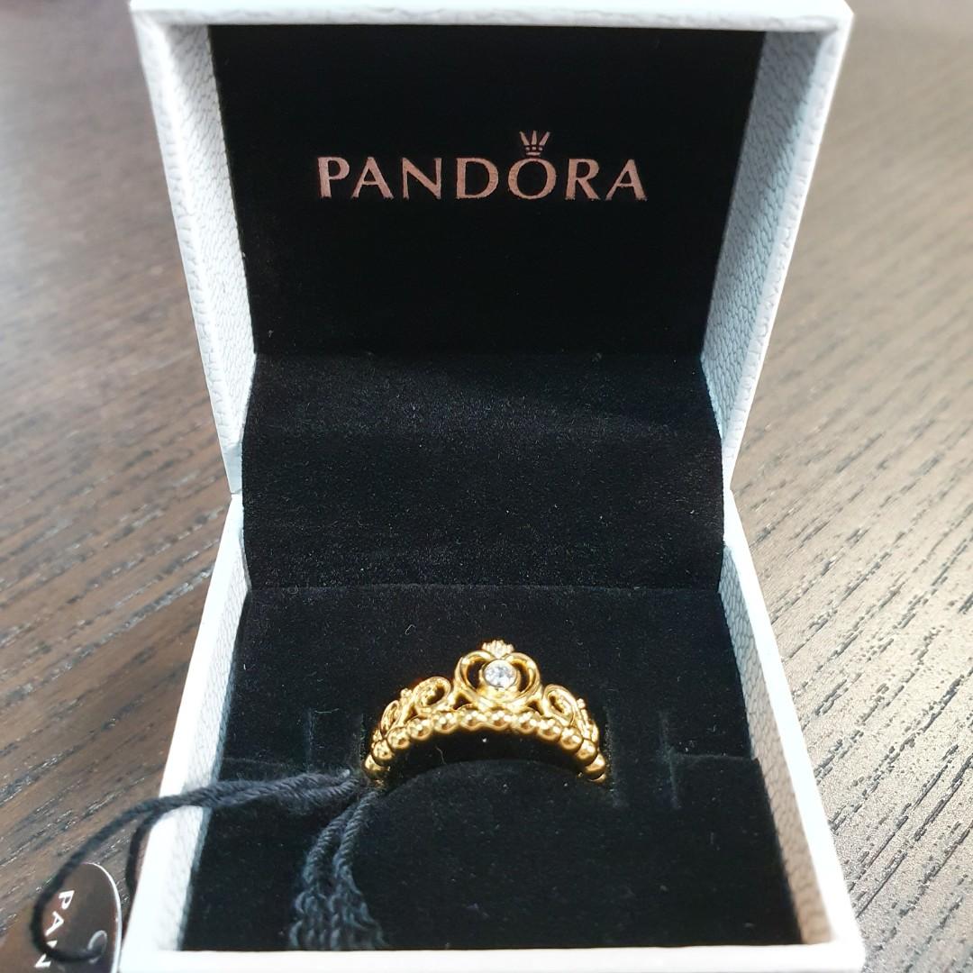 Pandora shine 18k over shop silver tiara crown ring