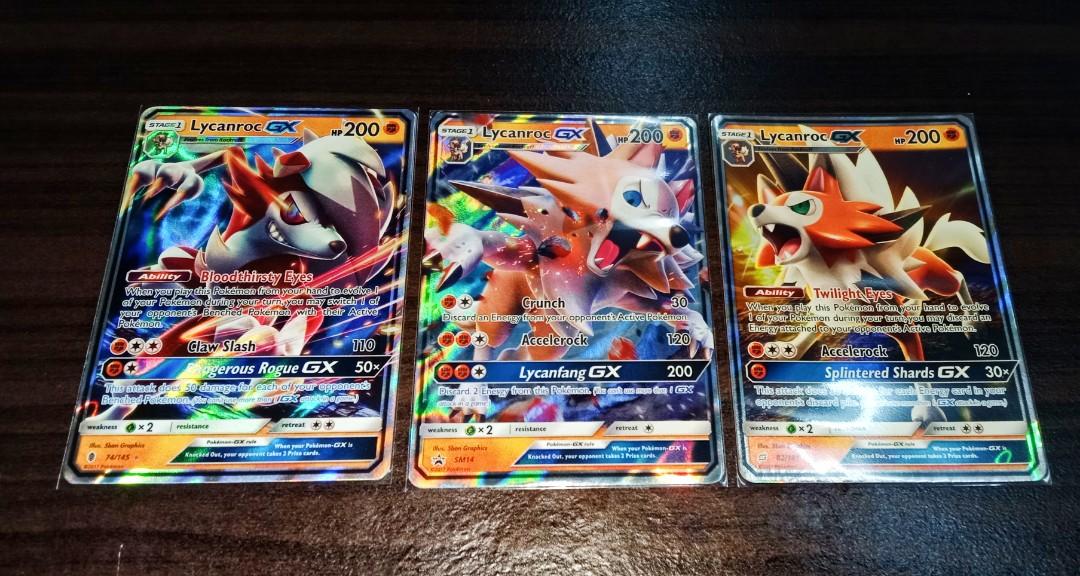 Dusk Lycanroc Gx Card Pokemon Cards Lycanroc Gx Toys Games Board Games Cards On Carousell pokemon cards lycanroc gx