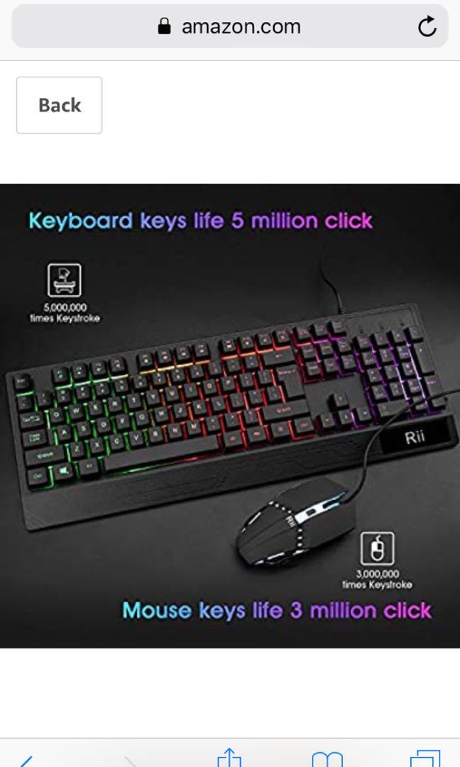 Rii RK400 Gaming Keyboard, Computers & Tech, Parts & Accessories ...