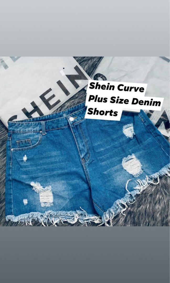 Shein Curve Plus Size Denim Shorts 