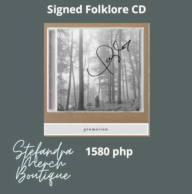 Signed Folklore CD (Category: CDs & DVDs) located in Manila. Submitted by stefandraboutique (Listing ID 1055799628, Image 1). Description: Signed Folklore CD available for 4500 php.