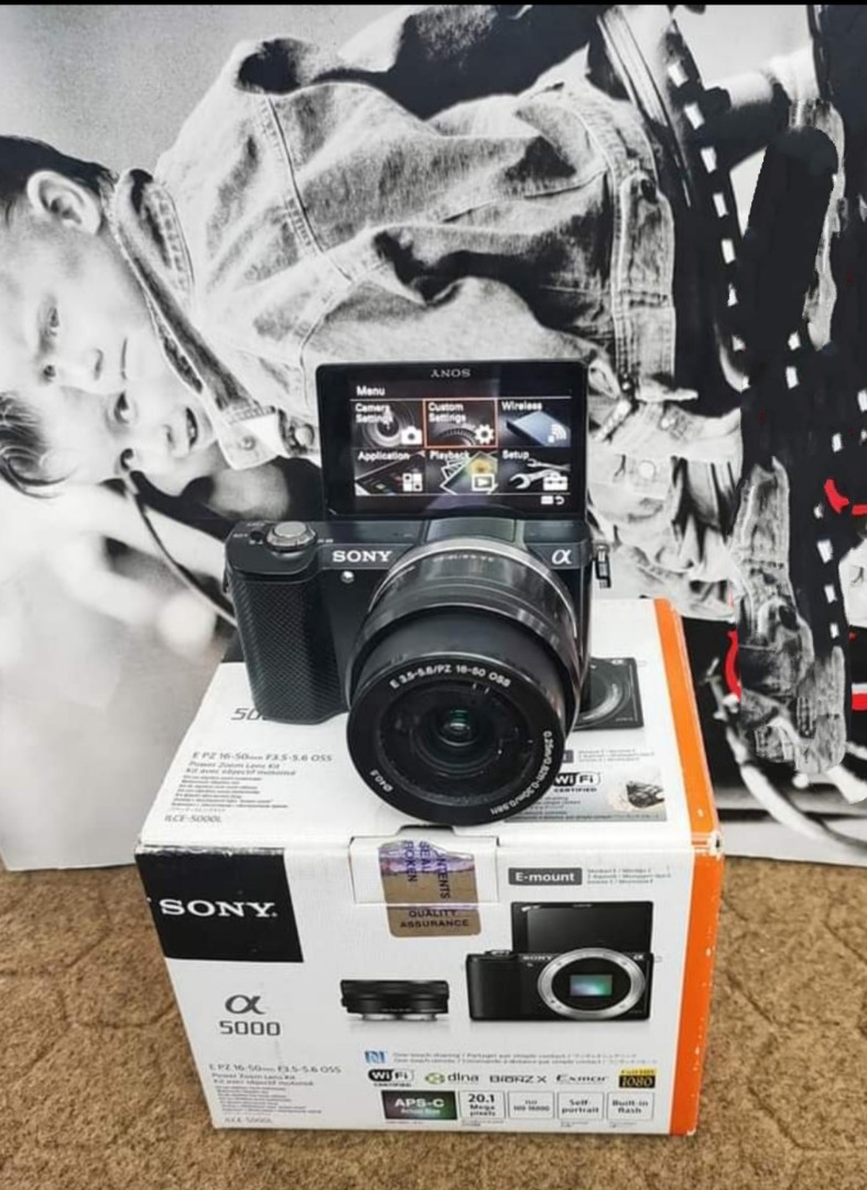 Sony A5000 Vlog Wifi Flipscreen HD Mirrorless, Photography, Video