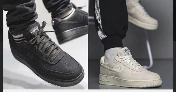 Stussy x Nike Air Force 1, 男裝, 鞋, 波鞋- Carousell