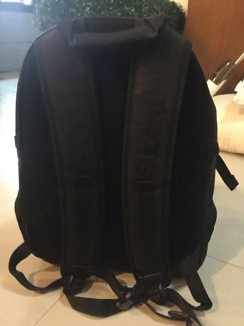 Superdry black backpack (Category: Backpacks) located in Muntinlupa City. Submitted by phrque (Listing ID 1055785585, Image 3). Description: With minimal scratches. Not visible. With lots of compartments. Good for traveling. .