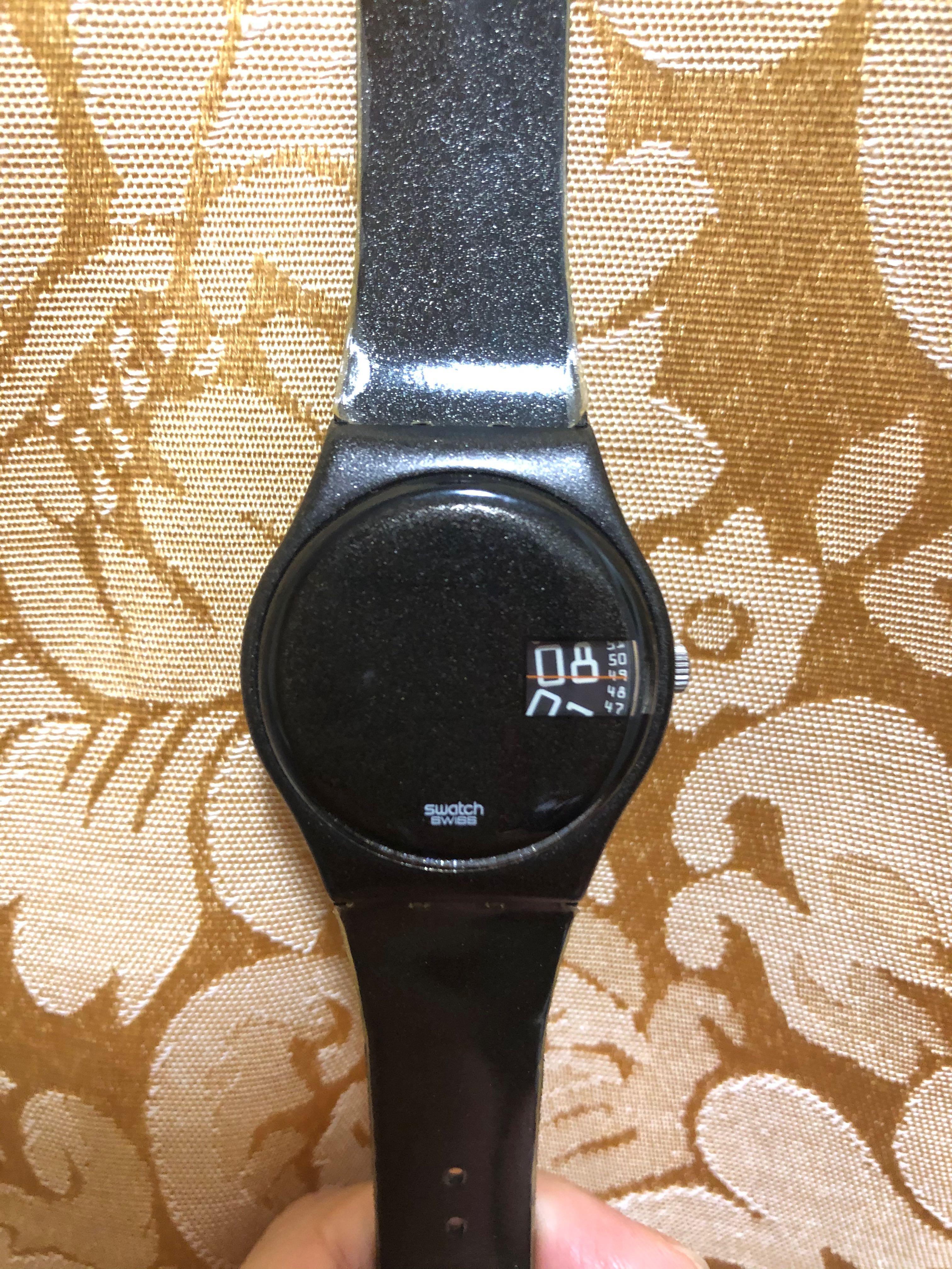 swatch led watch