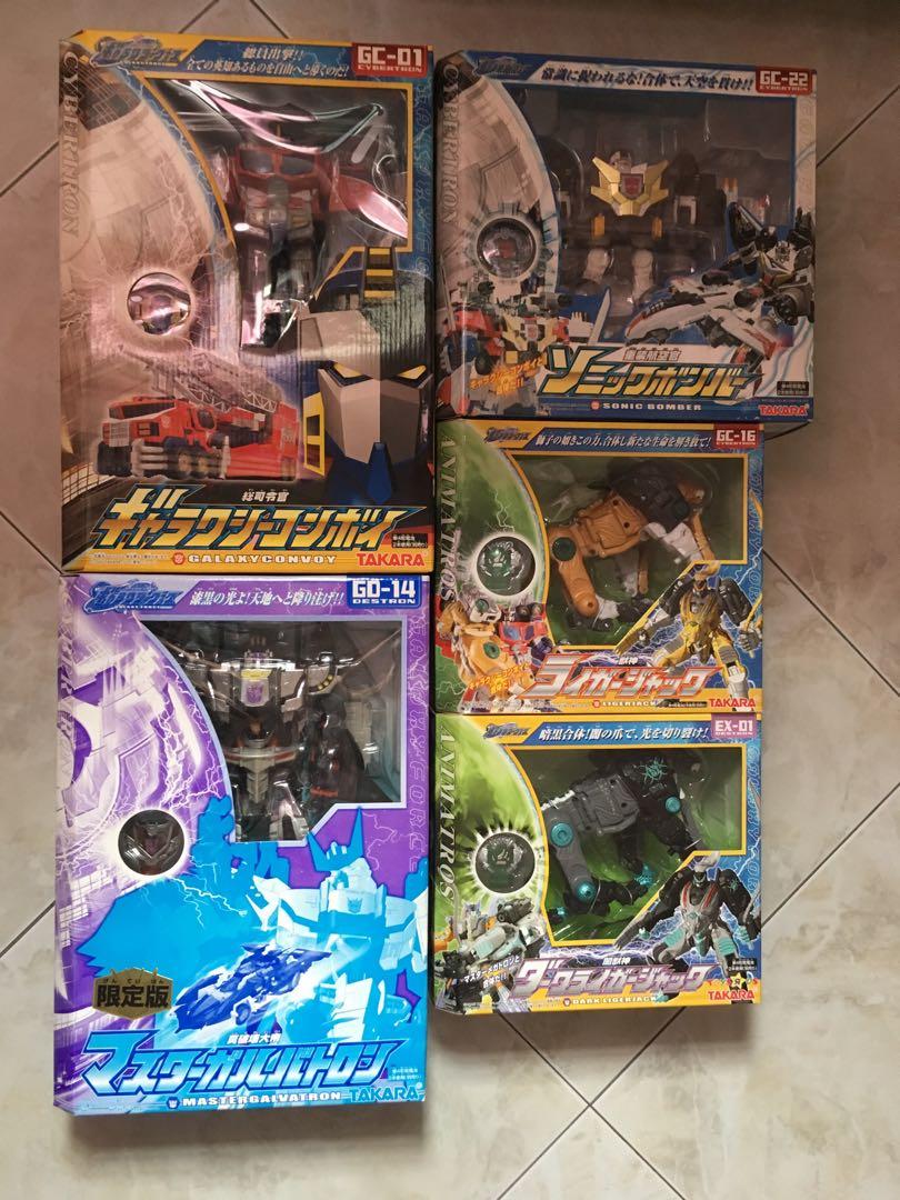 Transformers Galaxy Force Optimus Prime, Galvatron, Sonic Bomber, Liger