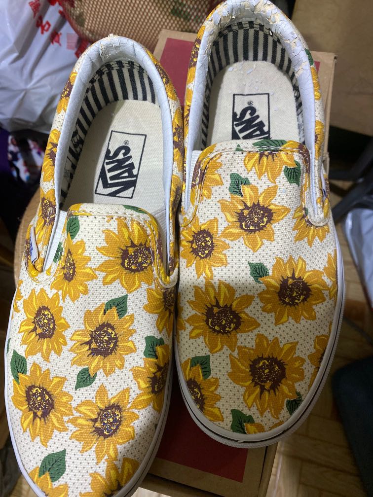 slip on vans sunflower