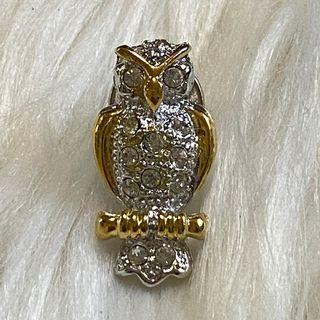 Japan Vintage Gold Silver Owl Pin