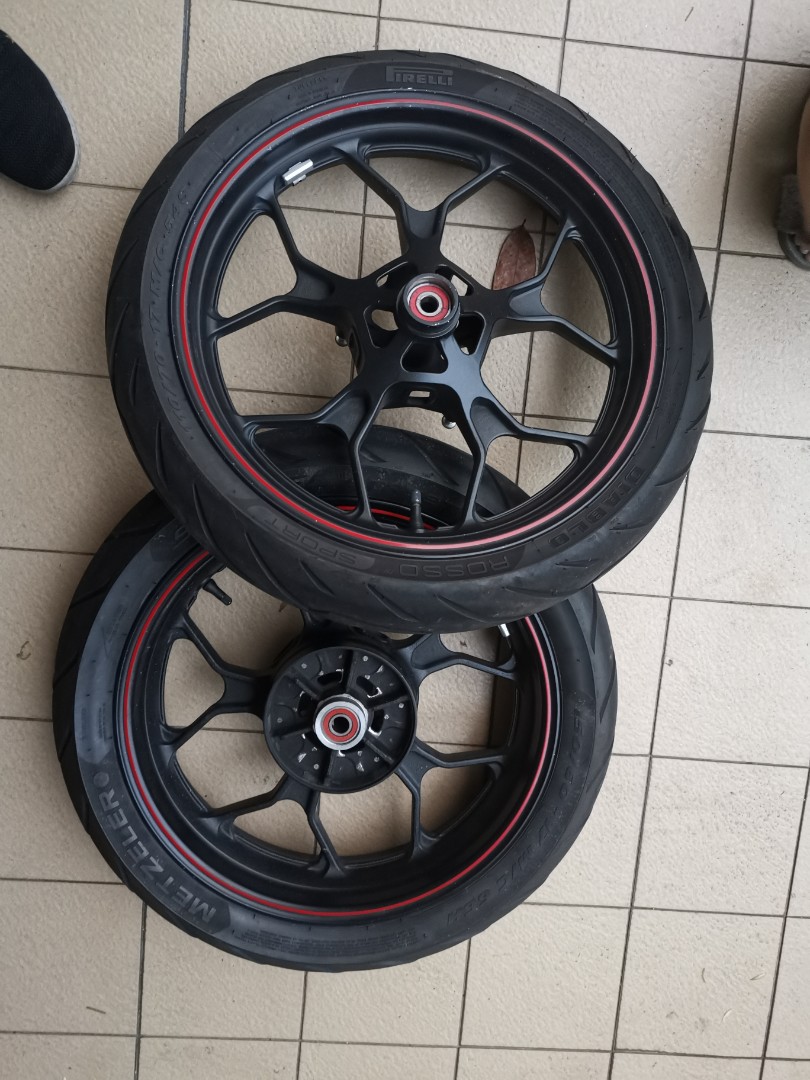 Yamaha r25 stock rims black 150 60 17 110 60 17 Auto