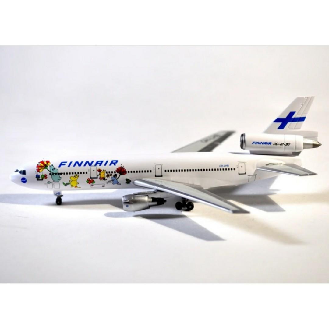 1:400 Finnair Moomin Civil Aircraft Model 姆明芬蘭航空飛機模型連飛機座 with Stand Dragon  Wing Airplane Model