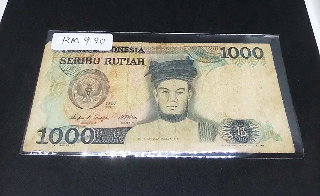 1 Ribu Lama 1987 Seribu Rupiah Wang Kertas Duit Lama Bank Indonesia 1,000 Rupiah ...