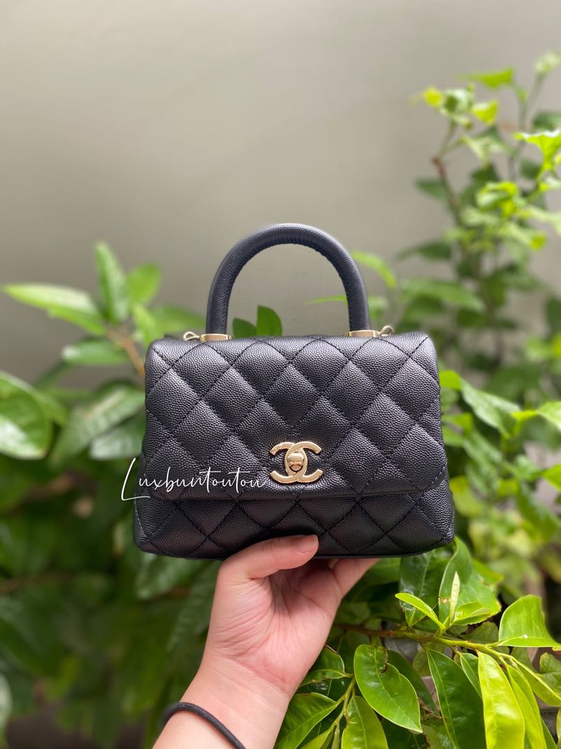 20K chanel extra mini coco handle black