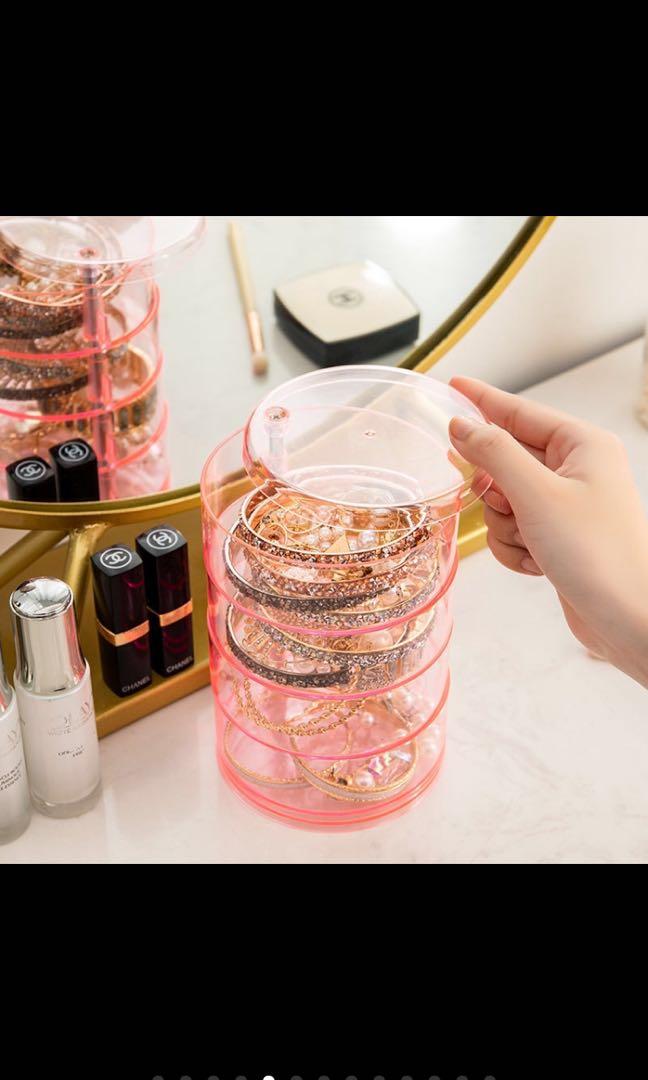Acrylic Rotating Jewelry Organizer (Category: Storage Boxes & Baskets) located in Taguig. Submitted by endlessbliss_ph (Listing ID 1056046226, Image 2). Description: Capacity: 1500 ml . Has 4 layers ,Dimension:13x7cm , FOR PRE-ORDER 5-12 days ETA, usually arrives earlier.