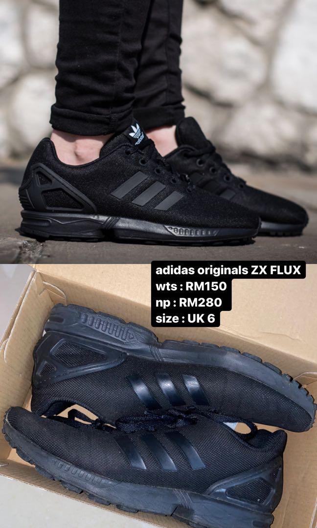 Adidas zx flux triple black on feet shop