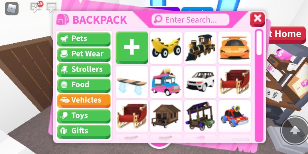 Adopt me pets , vehicles and rare toys, Toys & Games, Video Gaming, In