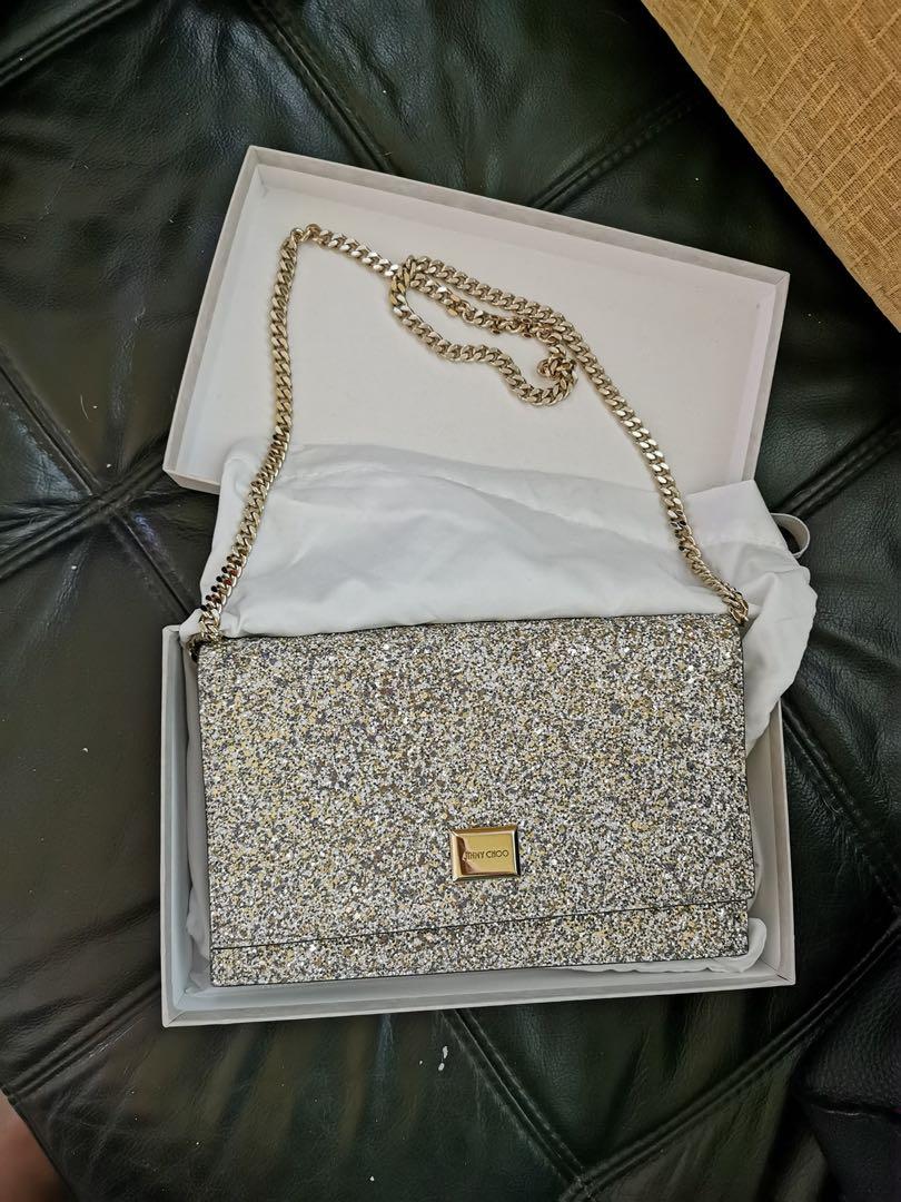 99 NEW Jimmy Choo Glitter Clutch Bag Luxury Bags Wallets on