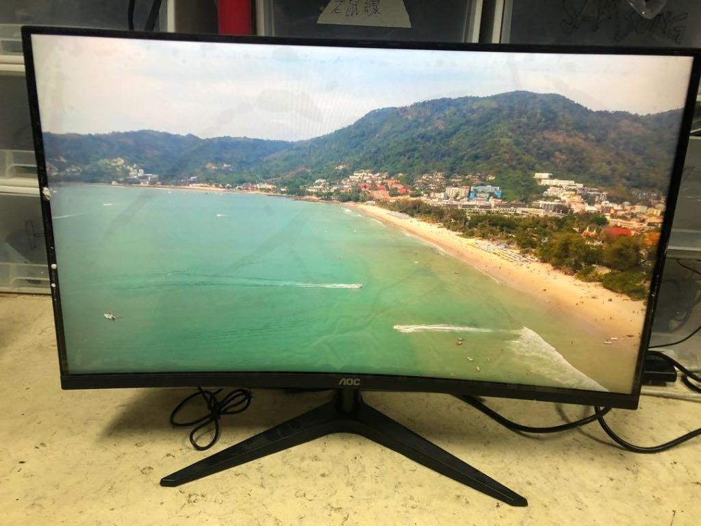 Aoc 27吋27inch C27b1h 1080p 曲面無邊框顯示屏curved Narrow Border Monitor 1000 電腦 平板電腦 電腦周邊產品 電子屏幕 Carousell