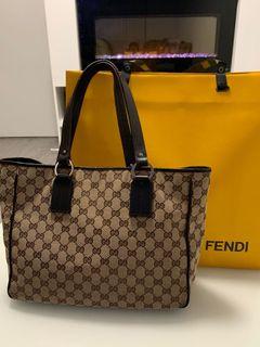 Authentic Gucci Monogram Canvas Tote Bag