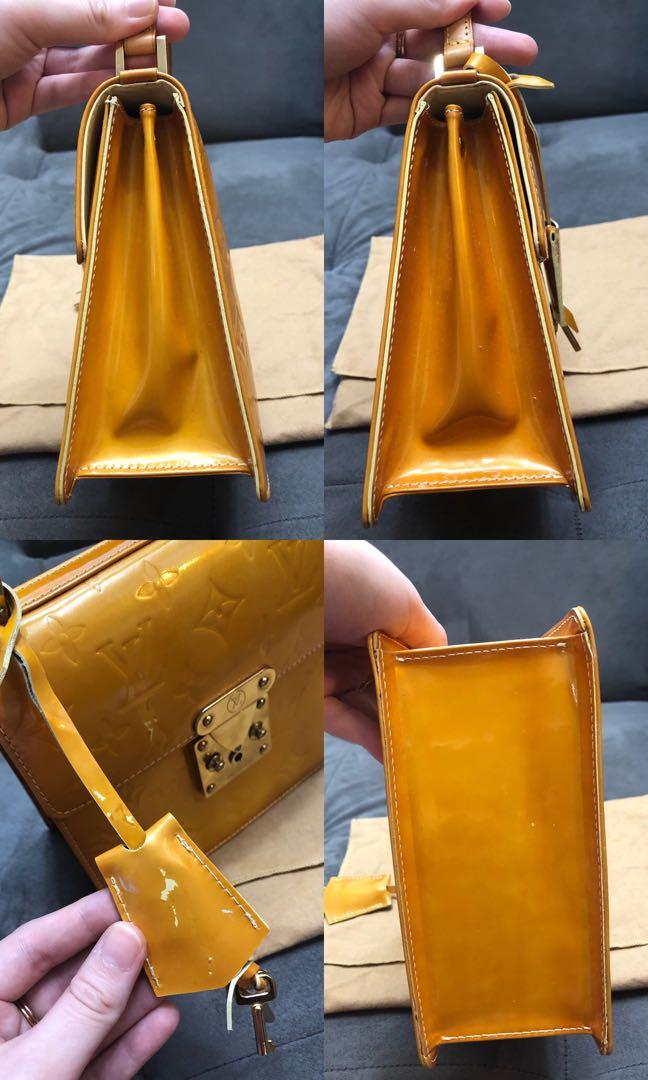 Authentic Louis Vuitton Spring Street Yellow Vernis, Luxury, Bags & Wallets  on Carousell