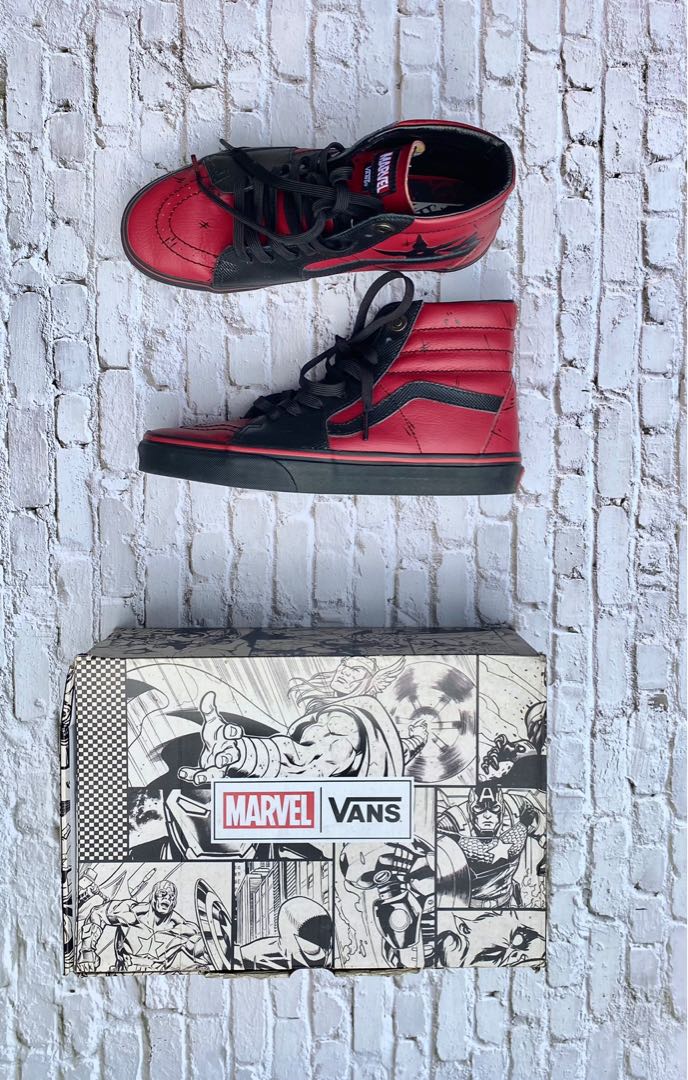 Vans X Marvel Deadpool Sk8 Hi size US 8.5 Men s Fashion