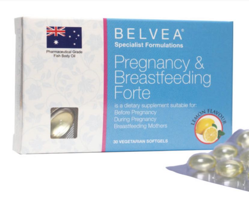 (BNIB) Belvea Pregnancy & Breastfeeding Forte Fish Oil, Babies & Kids