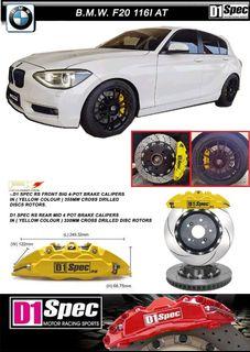 B.M.W. F20 116I AT ( D1 SPEC RS FRONT & REAR BIG BRAKE KIT )
