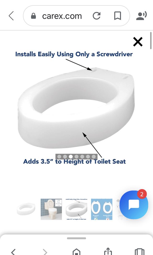 Brandnew Assorted Imported Carex Raised Toilet Seat And Seat Elevators